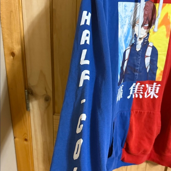 Hot Topic Anime Graphic Hoodie - Red and Blue - Picture 4 of 4